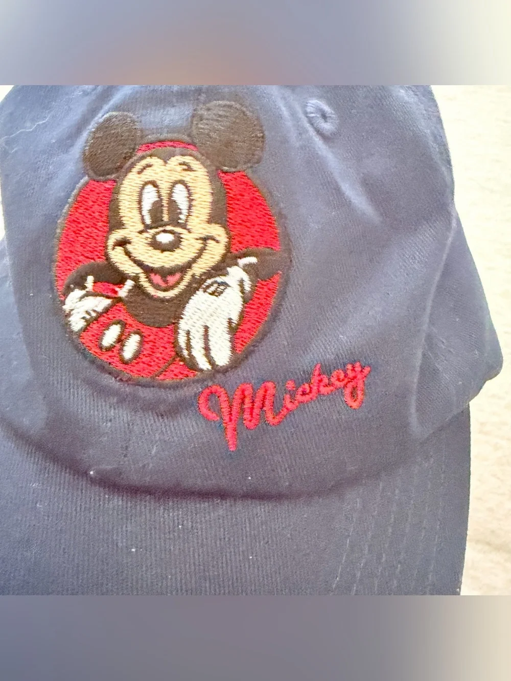 Disney parks navy blue Mickey Mouse baseball cap